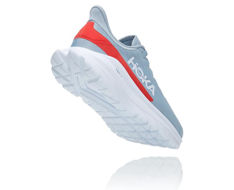 Hoka One One Mach 4 Löparskor Herr - Blå/Vita - WKZOA-6423